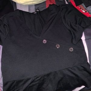 Juniors size peplum shirt